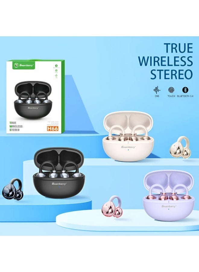 سمارت باري سماعات الأذن Smartbarry H66 TWS، سماعات ستيريو لاسلكية بالكامل بتقنية Bluetooth 5.4 وتحكم باللمس - Image 3
