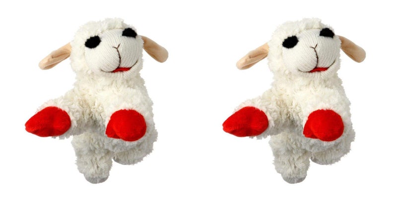 Multipet International Lambchop Plush Squeak Toy Mini for Pets 6Inch 2Pack - Image 2