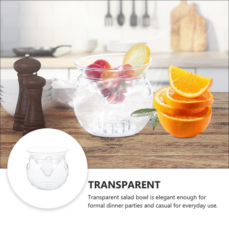 280ml Glass Salad Bowl Food Storage Container for Fruits Vegetables Molecular Cuisine - Image 5