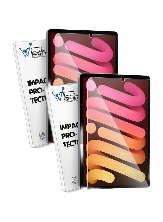 Wtech آبل آيباد ميني 5G (8.3 بوصة) (A17 برو) الجيل السابع 2024 سلسلة WTech المتميزة واقي شاشة زجاجي مقسى كامل الحواف - شفاف مجموعة - Image 1