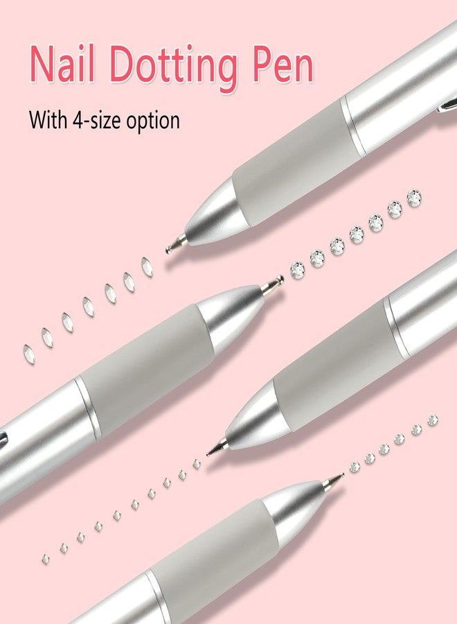 ANGNYA Dotting Tool Nail Art, 5-IN-1 Ballpoint Pen Design Nail Dotting Tool for Painting with Size Marking and Pressing Head, Nail Tools for Nail Art - Image 5