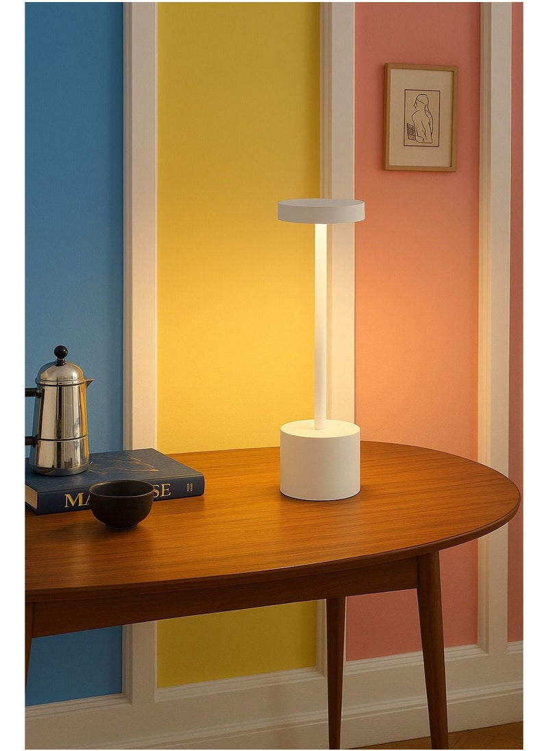 Evren Rechargeable Cordless Touch control Elegant Stem Table Lamp  - Image 1