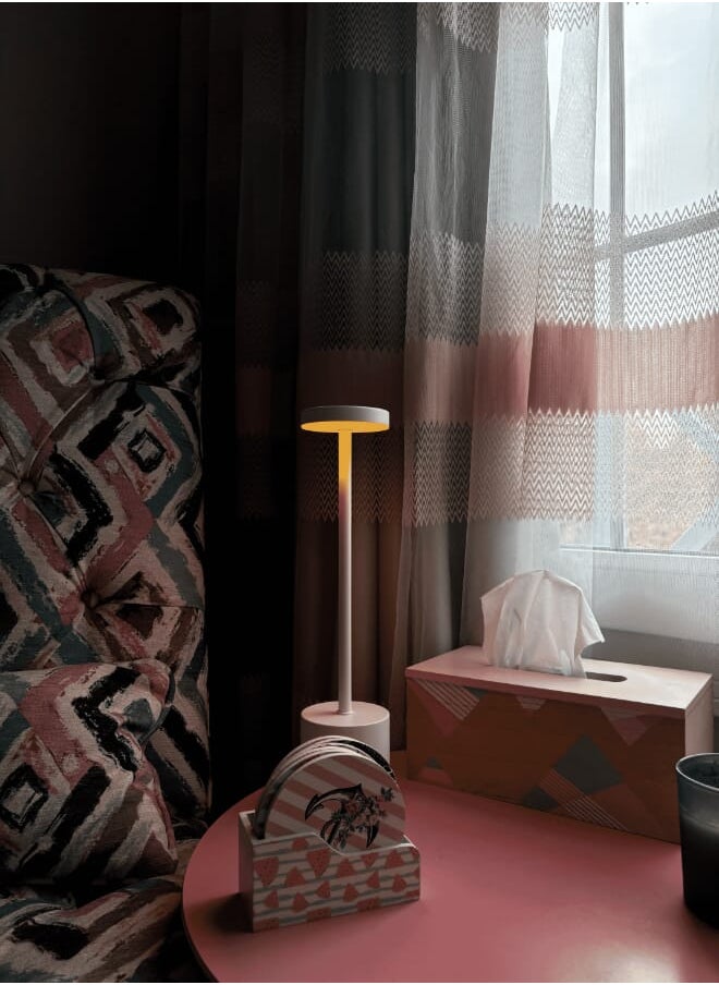 Evren Rechargeable Cordless Touch control Elegant Stem Table Lamp  - Image 3