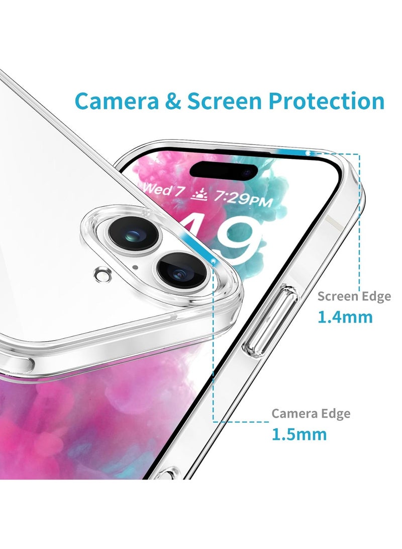 DUSALA iPhone 16 Cover 6.1 inch Crytsal Clear TPU Anti Scratch Slim Thin iPhone 16 Case Shockproof Protective Case for iPhone 16 - Image 5