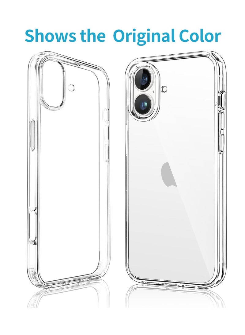 DUSALA iPhone 16 Cover 6.1 inch Crytsal Clear TPU Anti Scratch Slim Thin iPhone 16 Case Shockproof Protective Case for iPhone 16 - Image 3