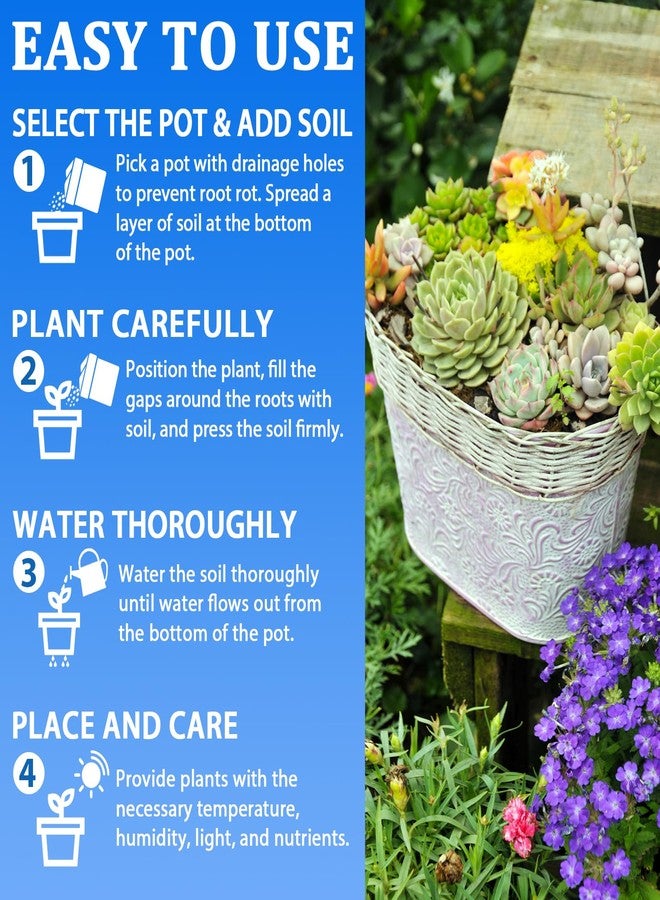 Halatool 3QT Indoor Potting Soil for Plants Orchid Potting Mix Garden Top Succulent Bonsai Soil for Aloe Vera Houseplants Flowers Vegetables & Herbs - Image 4