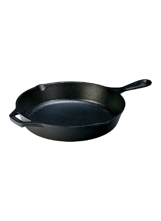 LODGE Cast Iron Round Skillet Pan with Hanging Loop Black 10.5 inch L8SK3  - Image 4