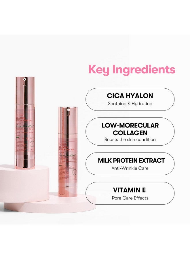 VT COSMETICS VT COSMETICS Collagen Reedle Shot 100, Firming & Elasticity Microneedling Serum, 500Da Collagen Exosome, Centella-Asiatica, Fine Lines, Soft Skin, Glass Skin, Korean Skin Booster, 1.69Fl Oz(50ml) - Image 4