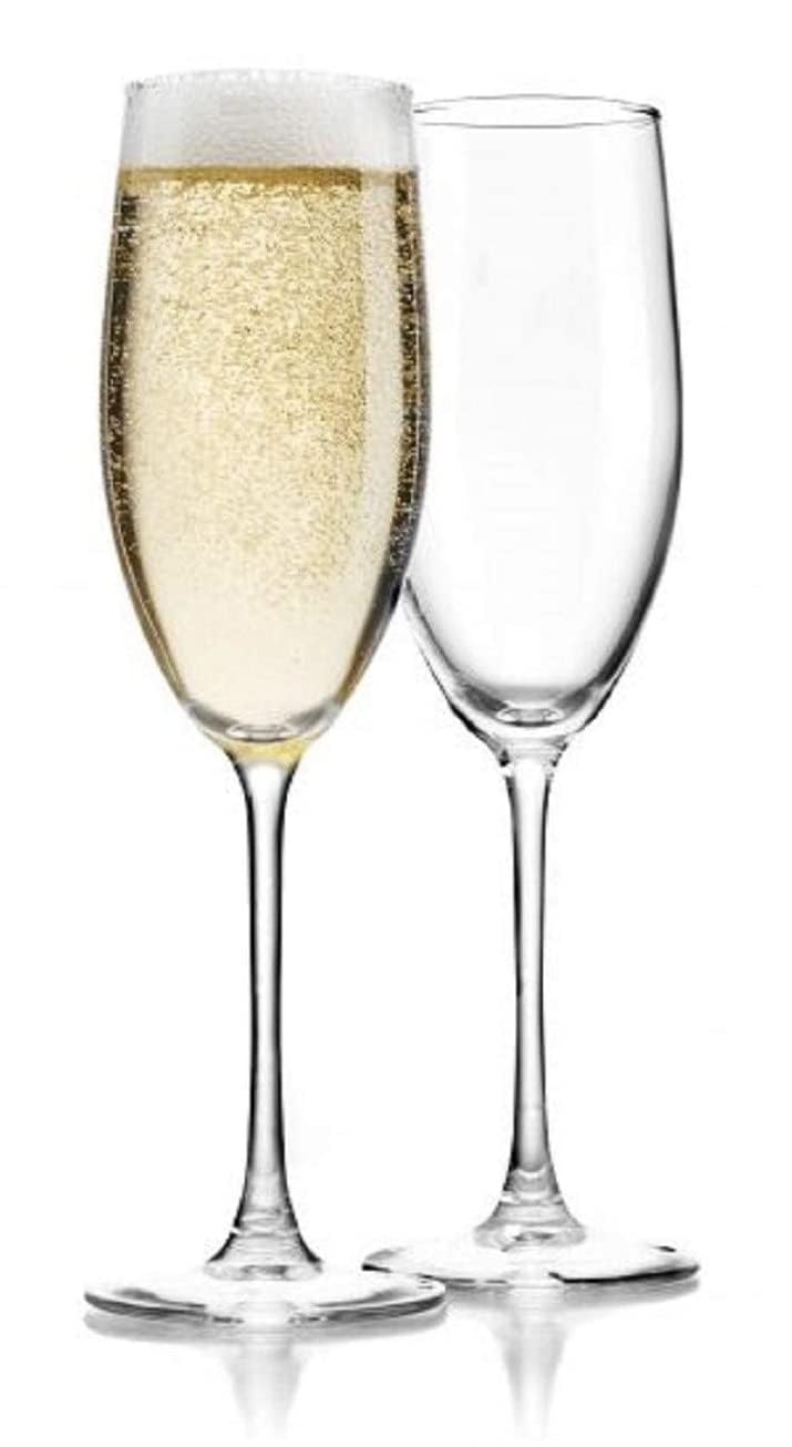 BLISS START Champagne Luxury Flute Wine Glass Set of 2 Crystal Premium Red White Wine Glasses 190ml - Image 1
