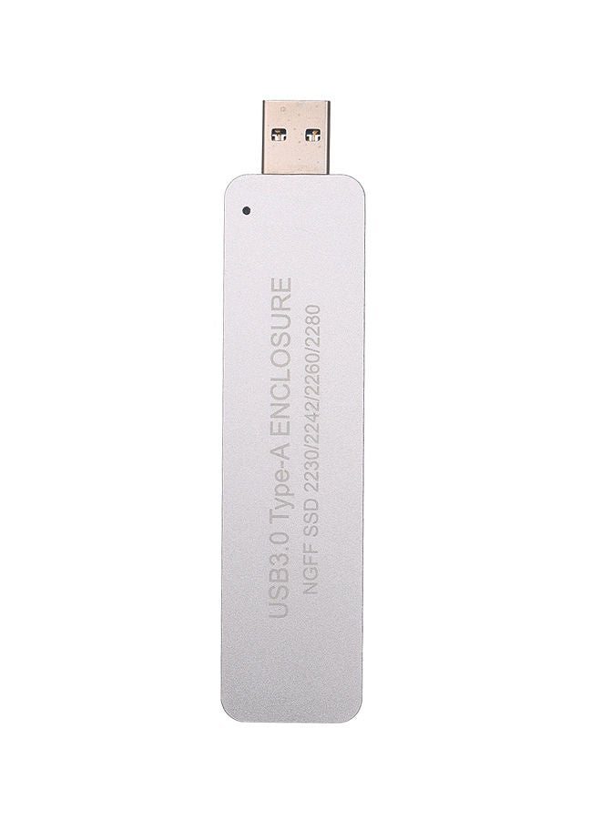 NIBEMINENT USB3.0 Type-A NGFF(M.2) SSD Enclosure Silver  - Image 1