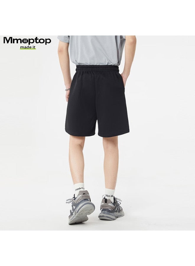 Mmoptop Ice-Cool Printed Antimicrobial Five Shorts For Men In Summer, Anti-Uv Quick-Drying Sweat Shorts Mdk01 Black M - Image 2