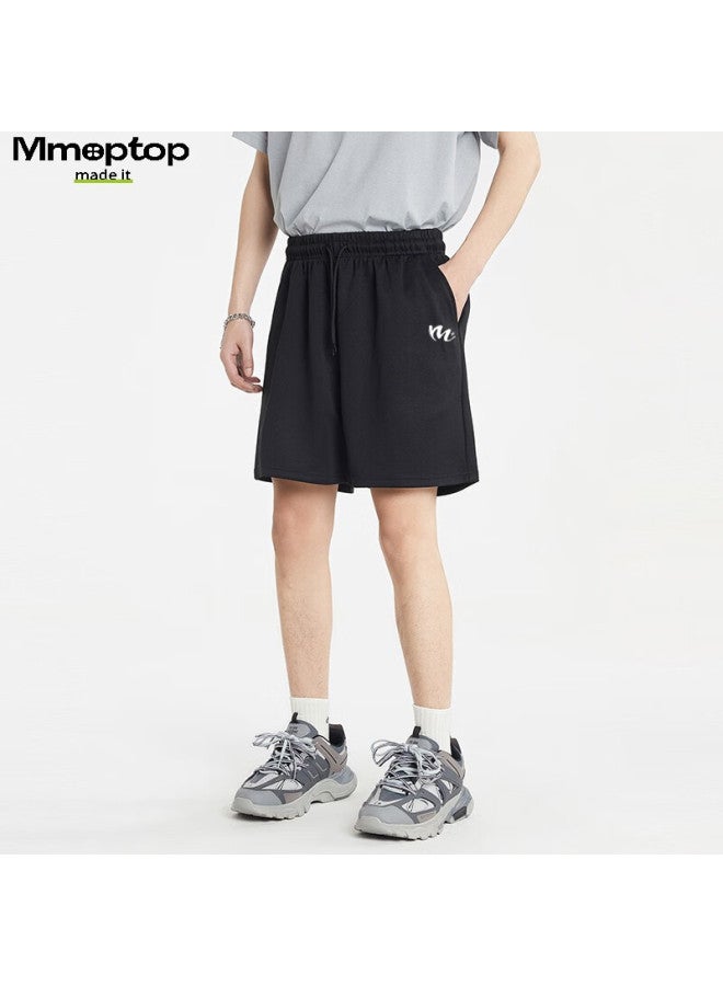 Mmoptop Ice-Cool Printed Antimicrobial Five Shorts For Men In Summer, Anti-Uv Quick-Drying Sweat Shorts Mdk01 Black M - Image 4