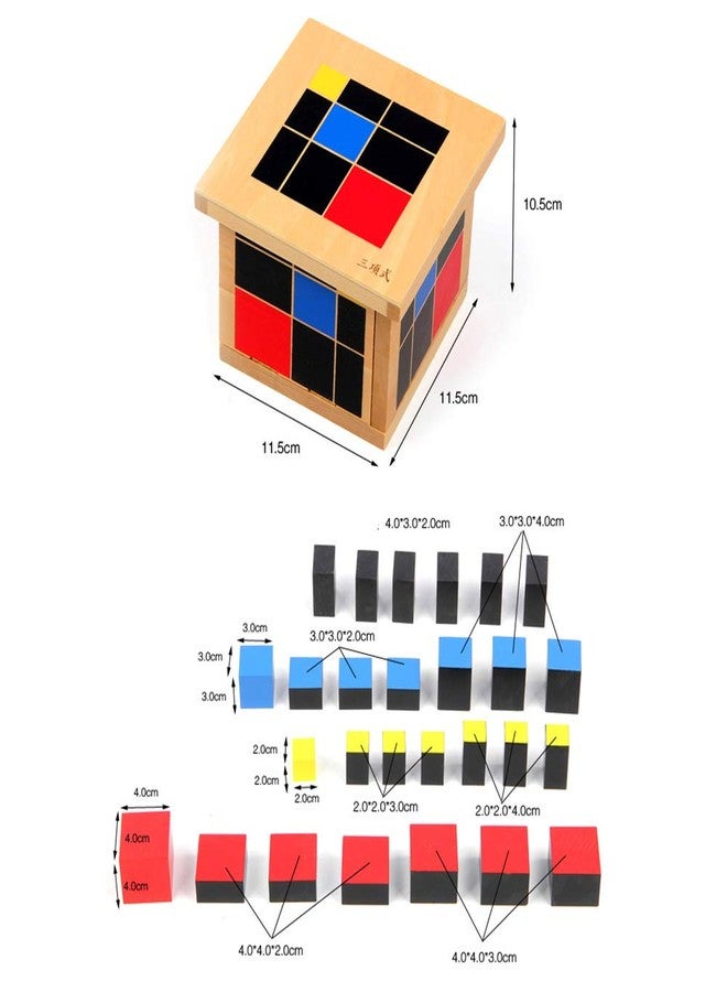 Kghios Montessori Trinomial Cube Montessori Math Toys Sensorial Materials for Toddlers Kids - Image 3