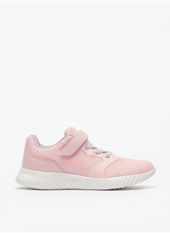 Girls Textured Sports Shoes with Hook and Loop Closure