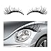 YTFRL 2 PCS Eyelash Decal for Car Headlight Waterproof Funny Bumper Window Eyelashes Stickers Reflective Fake Eye Lashes Decals Exterior Decor for SUV Truck RV Headlamp Black - Image 2