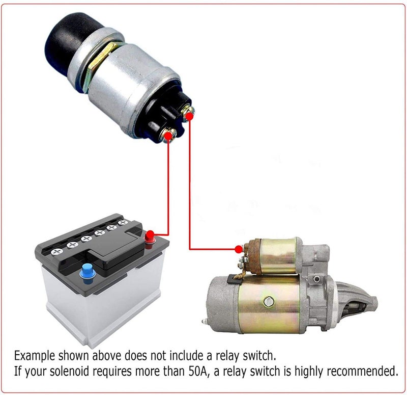 SUPERFASTRACING 50A 12V Waterproof Car Boat Track Switch Push Button Horn Engine Start Starter - Image 5