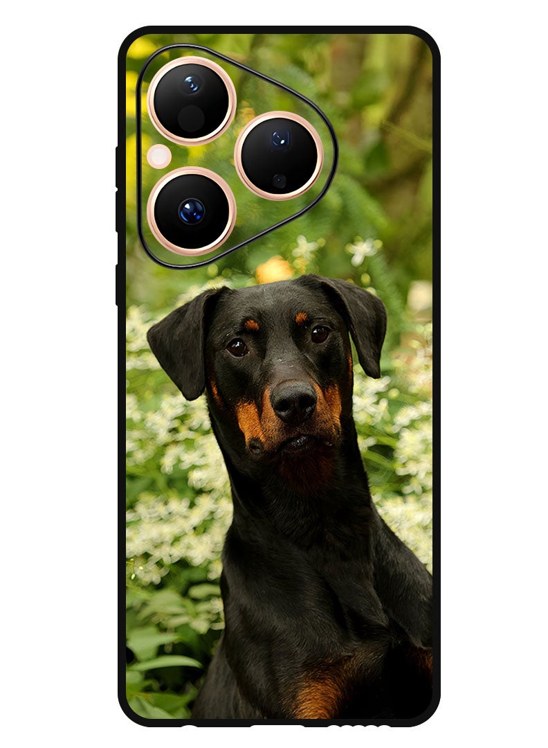 Theodor Case Compatible with Huawei Pura 80 6.6 Inch Protection Shockproof Bumper Cover dog_pet_leaves - Image 1