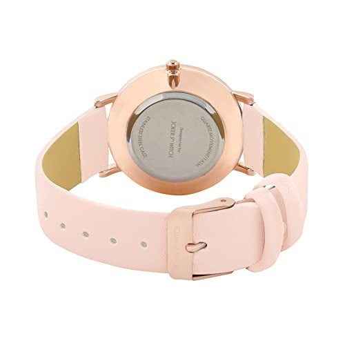 Joker & Witch Gingerbread 36mm Pink Dial 18mm Pink Faux Leather Watch for Women - Image 4