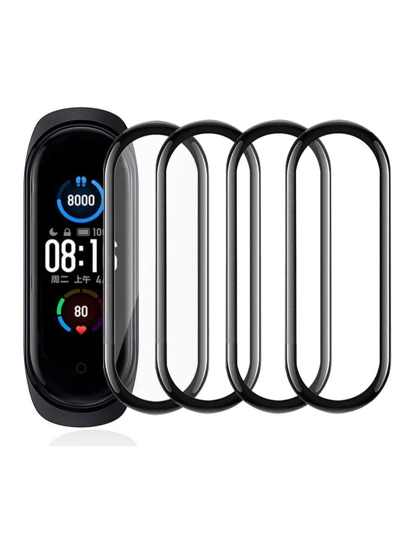 KASTWAVE Protective film, Compatible with Xiaomi Mi Smart Band 6, Full Cover/Bubble Free/Touch Sensitive/Anti-Scratch/Not Glass Film(4PCS)  - Image 1