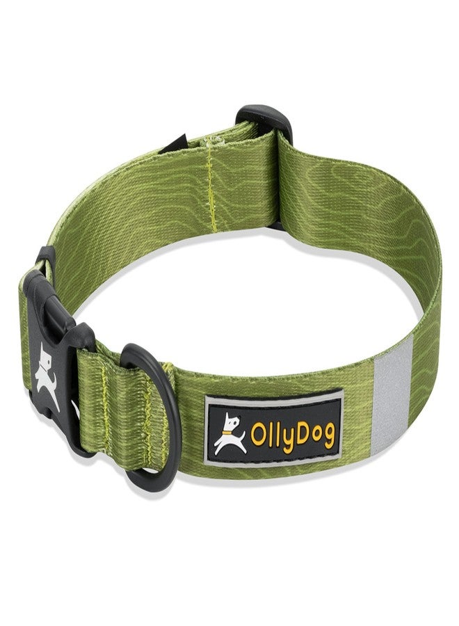 OllyDog طوق OllyDog Flagstaff، طوق جرو ناعم قابل للتعديل مع مشبك سريع الفتح، طوق مثالي للكلاب للاستخدام اليومي والمغامرات (متوسط، بنقشة خشب الصبار) - Image 1