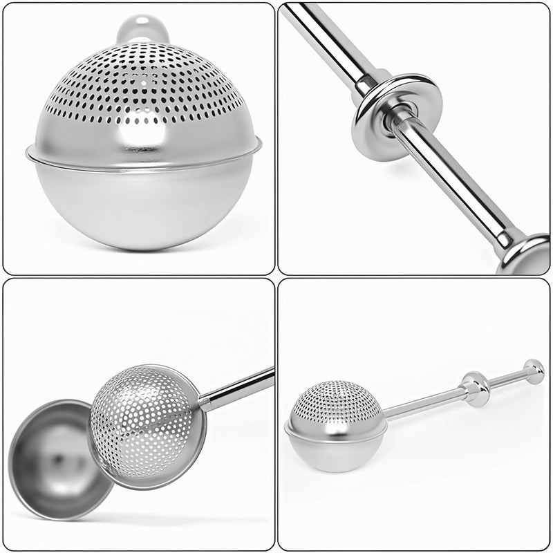 Numola 2Pcs Flour Sifter for Baking, Powdered Sugar Shaker Duster for Sourdough Bread, One-hand Operation Sugar Dispenser with Stainless Steel, Pick Up and Dust Flour Sifter - Image 5
