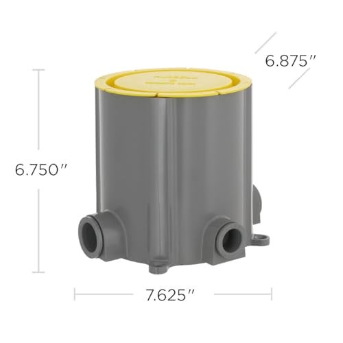 Hubbell Non-Metallic Floor Box for Concrete Pour, with 3/4 and 1 in. Hubs - Image 5