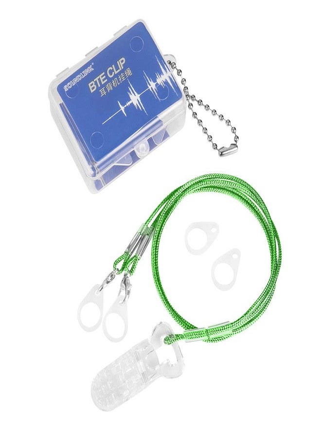 SoundLink Hearing Aid Clip - Anti-Lost Hearing Aids Lanyard Protector BTE Clip Holder for Adults Seniors (Green) - Image 1