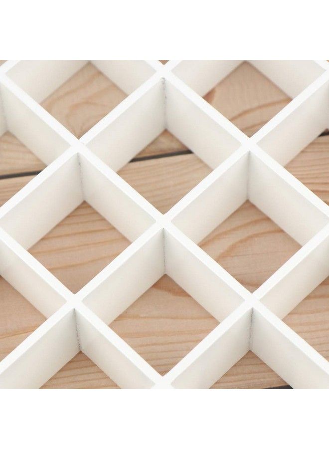 Yiphates 1: 12 Dollhouse Miniature Wood Storage Rack 16 Grid Shelves White White Storage Shelf Doll House Furniture Decor - Image 5