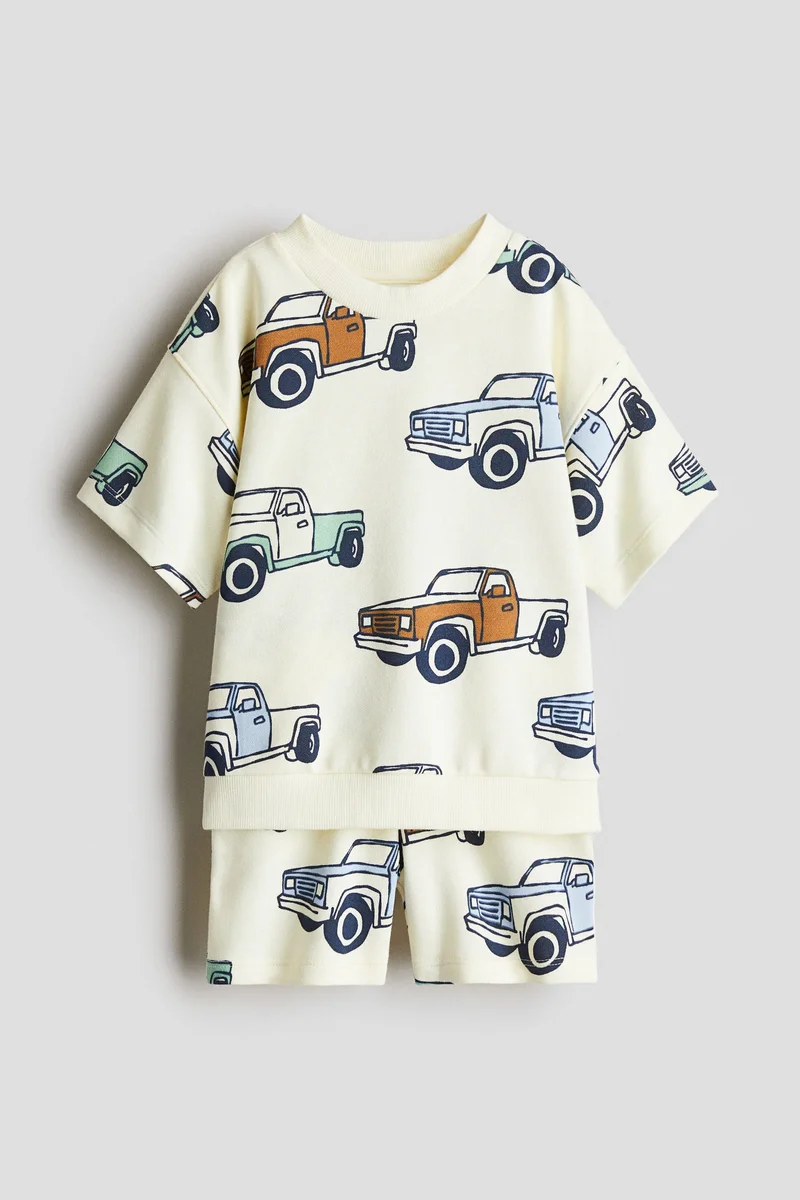 H&M 2-piece printed sweatshirt set