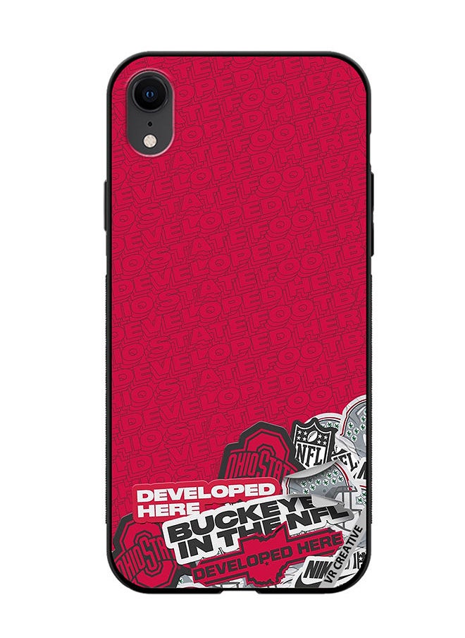 VR CREATIVE - Protective Case Cover For Apple iPhone XR Multiple Logo Sticker Design Multicolour - Image 1