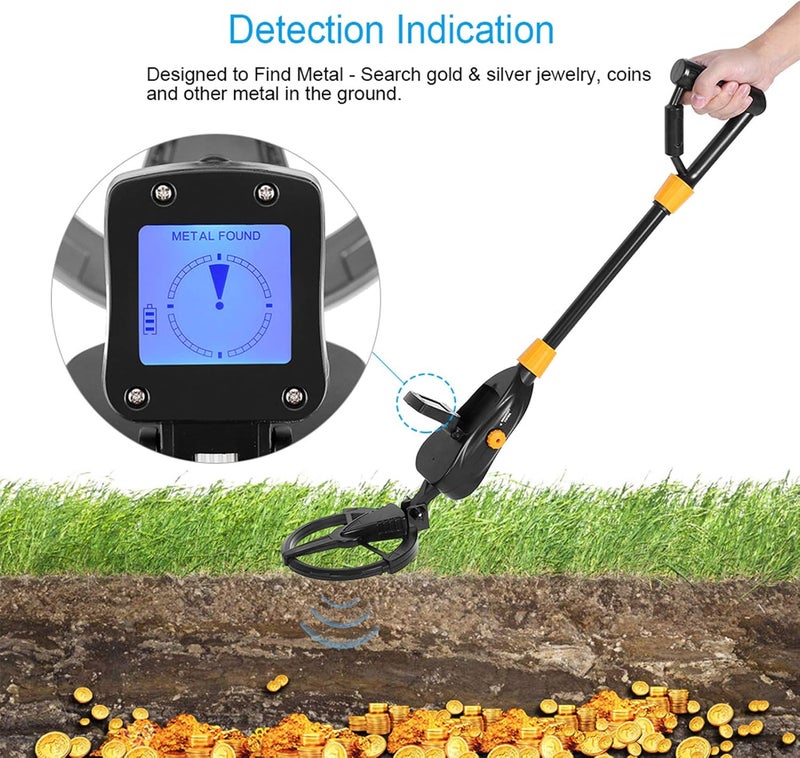 klarako Metal Detector, Professional Handheld Gold Detector Digger Treasure Scanner Deep Sensitive Metal Search Finder with LCD Display for Adults Kids - Image 2