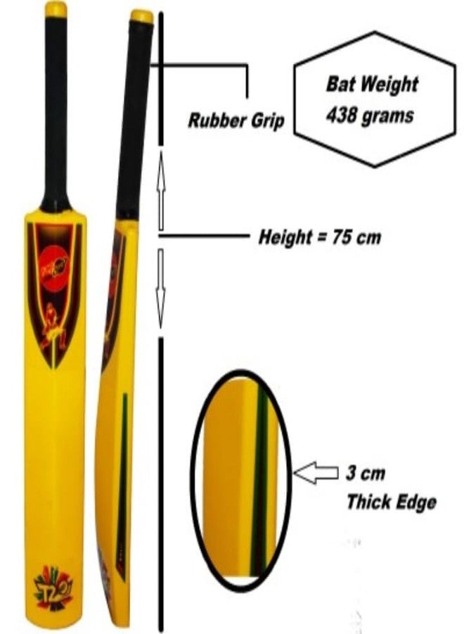 Manos Cricket Bat, Full Size, Black, Orange, Red, Yellow & Green colorTextured Grip Handle Pack of 1 - Image 2