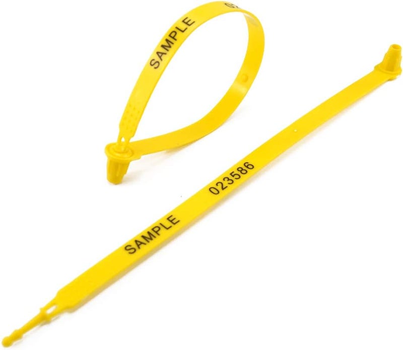 EASY 500 pcs Tamper Poof Security Tags Numbered Plastic Security Seal Self-Locking Tite-Lock Truck Door Seal Dispsable Shipping Seals for Contaniner Tractor Boxes(Yellow) - Image 3