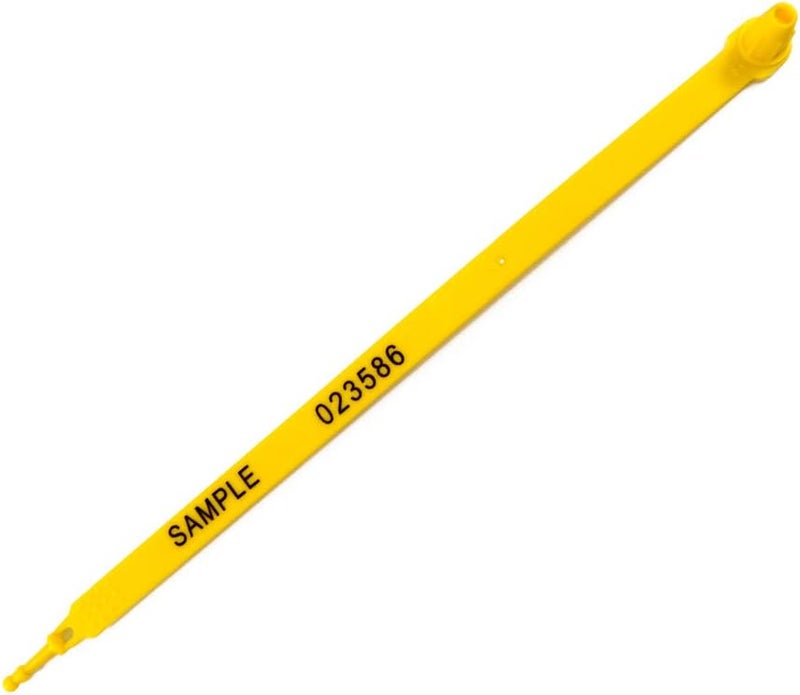 EASY 500 pcs Tamper Poof Security Tags Numbered Plastic Security Seal Self-Locking Tite-Lock Truck Door Seal Dispsable Shipping Seals for Contaniner Tractor Boxes(Yellow) - Image 5