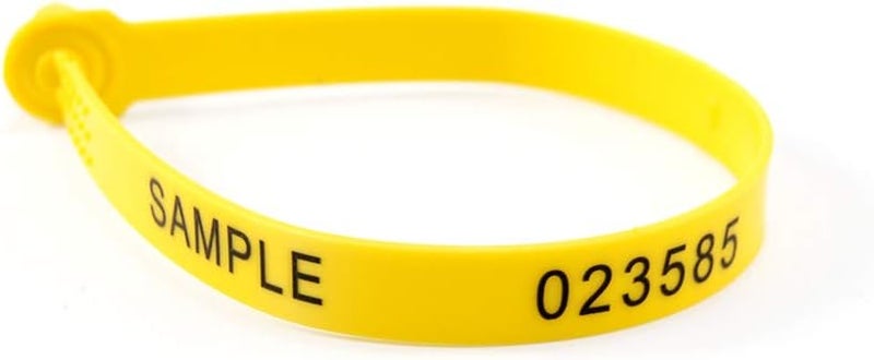 EASY 500 pcs Tamper Poof Security Tags Numbered Plastic Security Seal Self-Locking Tite-Lock Truck Door Seal Dispsable Shipping Seals for Contaniner Tractor Boxes(Yellow) - Image 4