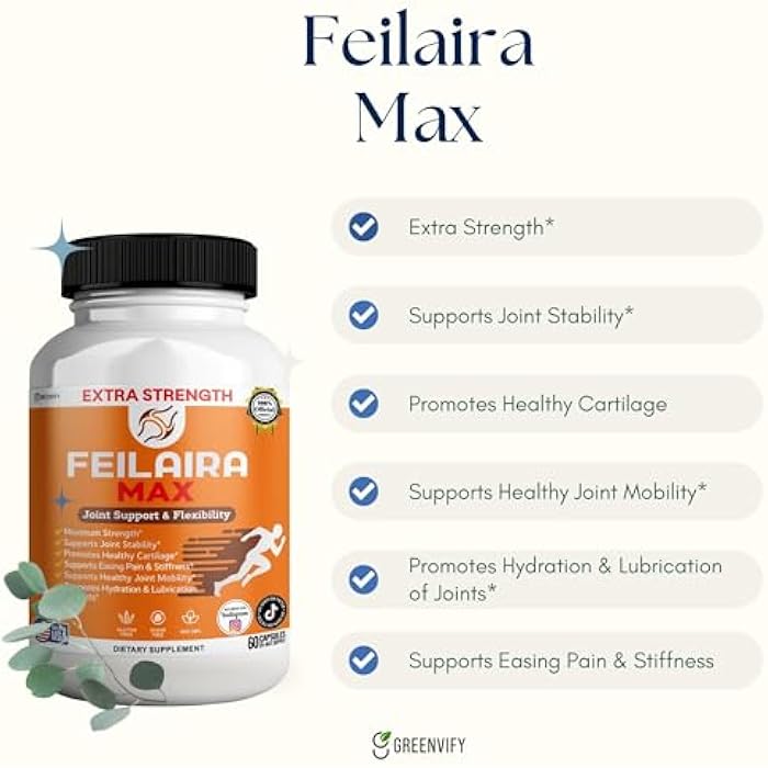GREENVIFY Feilaira Max Extra Strength Joint Support Supplement, 1500mg Glucosamine, 60 Capsules, 20 Day Supply (1) - Image 2