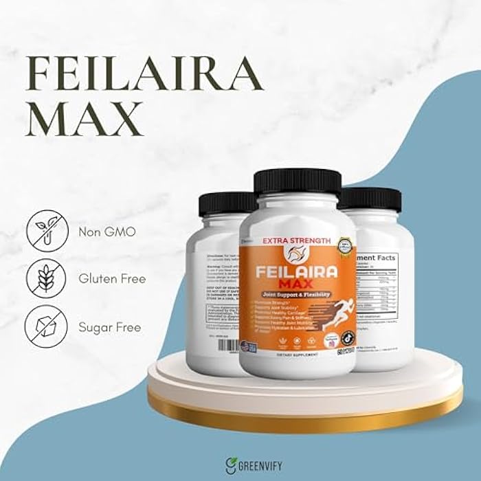 GREENVIFY Feilaira Max Extra Strength Joint Support Supplement, 1500mg Glucosamine, 60 Capsules, 20 Day Supply (1) - Image 5