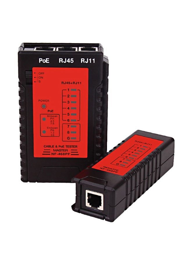 NIBEMINENT Network Cable Tester Black/Red  - Image 1