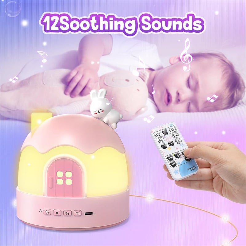 Night Light for Kids, Girl Gift 84 Light Modes, 14 Films, 22 Songs, Baby Sound Machine, Night Light for Bedroom, Remote Control, Volume Adjust, Kawaii Gifts - Image 2