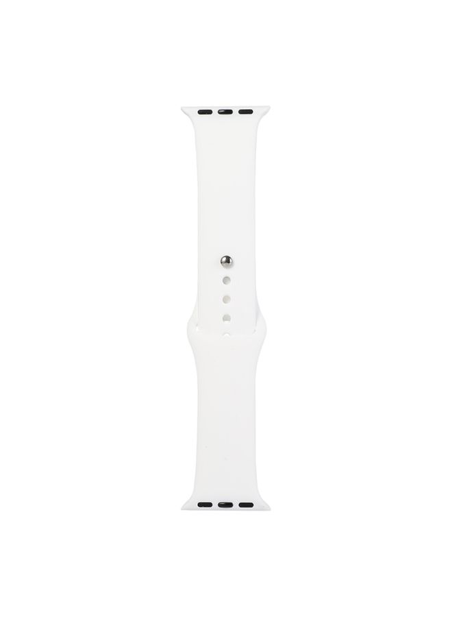 Replacement Strap For Apple Watch Ultra 49mm&Watch Ultra 2 49mm / Series 9&8&7 45mm / SE 3&SE 2&6&SE&5&4 44mm / 3&2&1 42mm Silicone Watch Band, Short Section female White 
