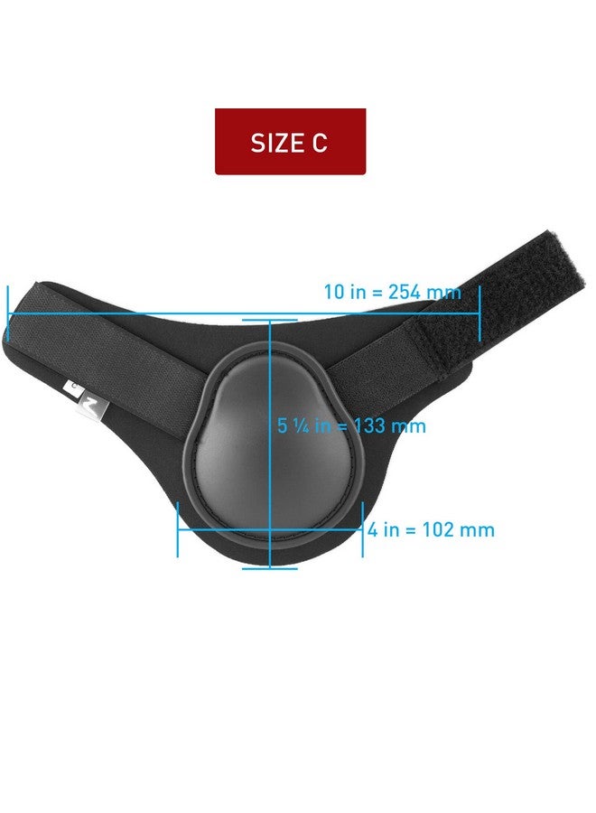 هورز أحذية هورز شيكاغو فيتلوك الخلفية | أحذية خفيفة الوزن وقابلة للتعديل للخيول القافزة (زوج) - أسود - للخيول - Image 4