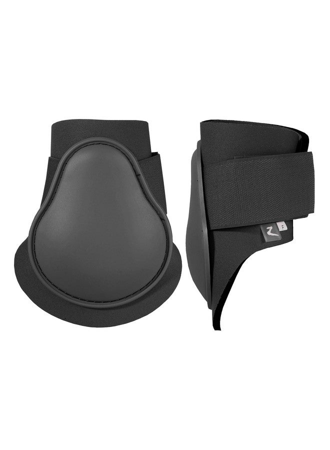 هورز أحذية هورز شيكاغو فيتلوك الخلفية | أحذية خفيفة الوزن وقابلة للتعديل للخيول القافزة (زوج) - أسود - للخيول - Image 2