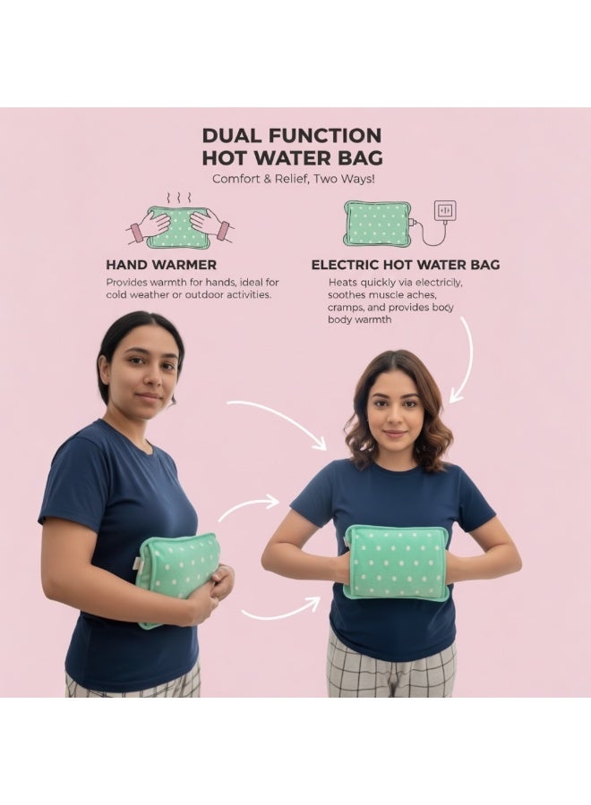 Cloudlyn Rechargeable Hot Water Bag Electric Warm Bottle For Pain Relief Maroon - Image 4