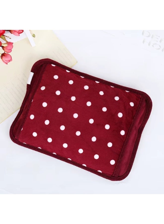 Cloudlyn Rechargeable Hot Water Bag Electric Warm Bottle For Pain Relief Maroon - Image 2