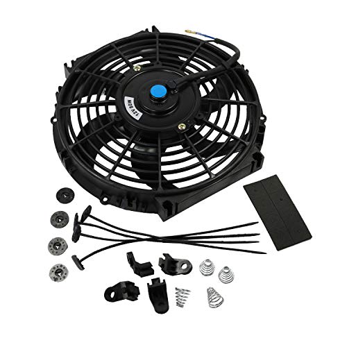JDMSPEED New Universal Electric Radiator Slim Cooling Fan Push Pull 10" Inch 12v 80w 1750CFM - Image 1