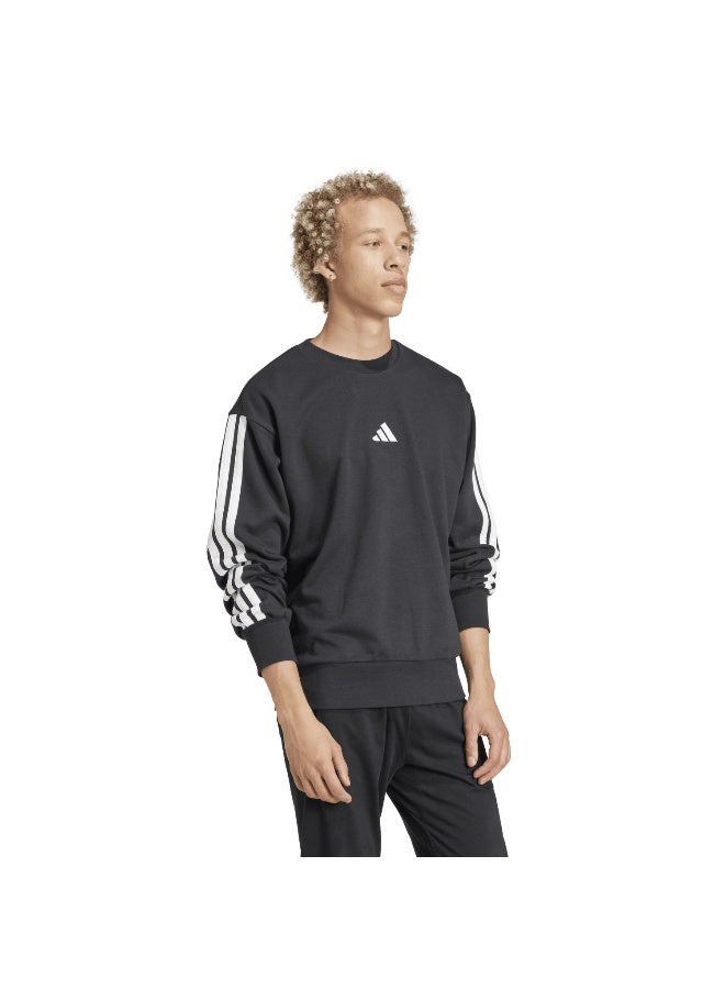 Adidas Adidas M 3S Ft Swt Black Training Sweatshirts For Men XS - Image 4