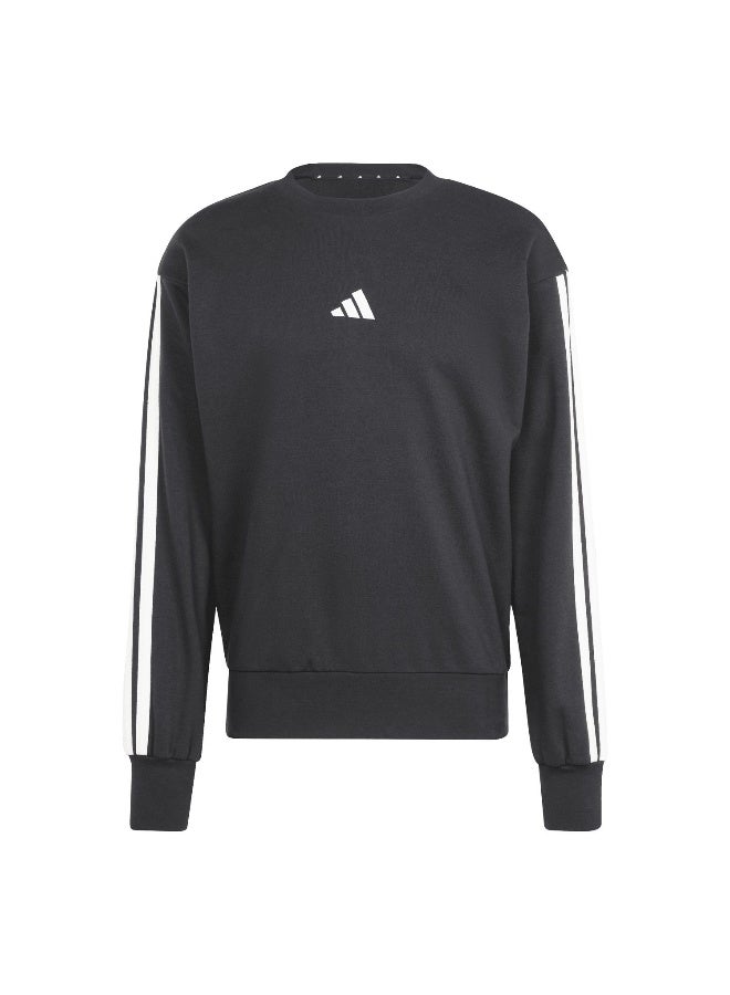 Adidas Adidas M 3S Ft Swt Black Training Sweatshirts For Men XS - Image 1