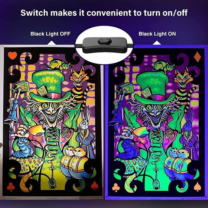 UV LED Black Light, 60W 395nm Ultraviolet LED Flood Light, IP66 Waterproof Ultraviolet Blacklight for Dog Cat Urine Pet Dry Stains Party Disco Club Aquarium Decorations - Image 4