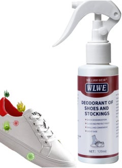 WILLIAM WEIR Shoe Spray Deodorizer - Shoe Spray Odor Eliminator Spray,120ml Natural Long-Lasting Quick Dry Shoe Smell Fighter for Canvas, Leather, Gym Shoes  - Deodorant of Shoes and Stockings  - Image 2