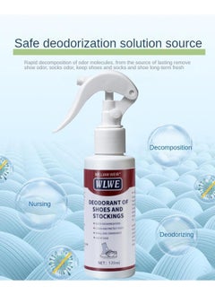 WILLIAM WEIR Shoe Spray Deodorizer - Shoe Spray Odor Eliminator Spray,120ml Natural Long-Lasting Quick Dry Shoe Smell Fighter for Canvas, Leather, Gym Shoes  - Deodorant of Shoes and Stockings  - Image 3